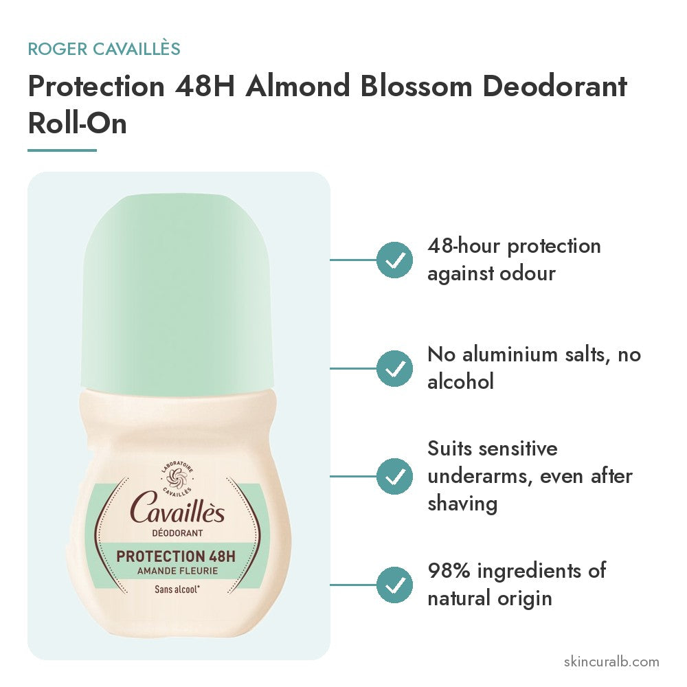 Roger Cavaillès Protection 48H Almond Blossom Deodorant Roll-On