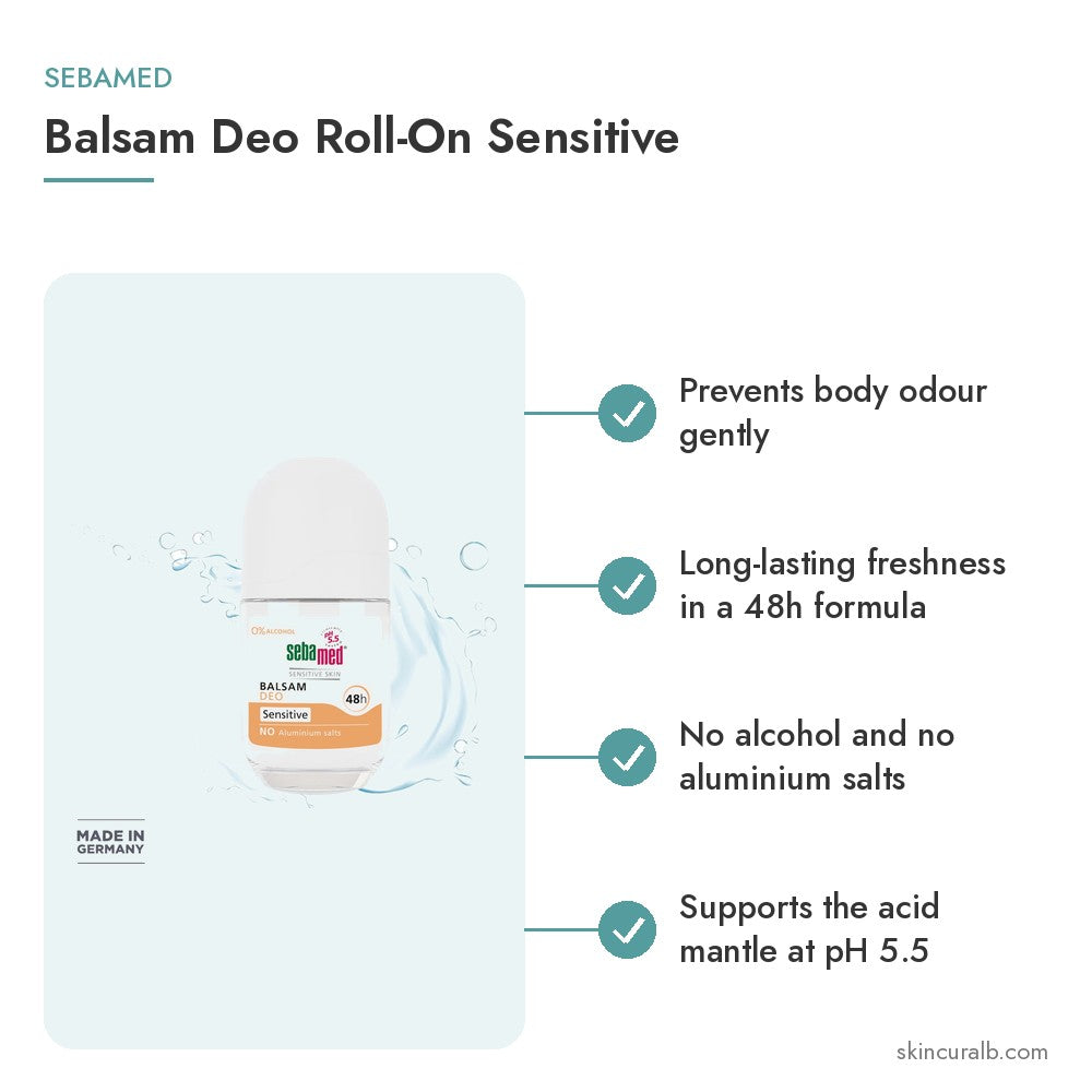 Sebamed Balsam Deo Roll-On Sensitive - key benefits