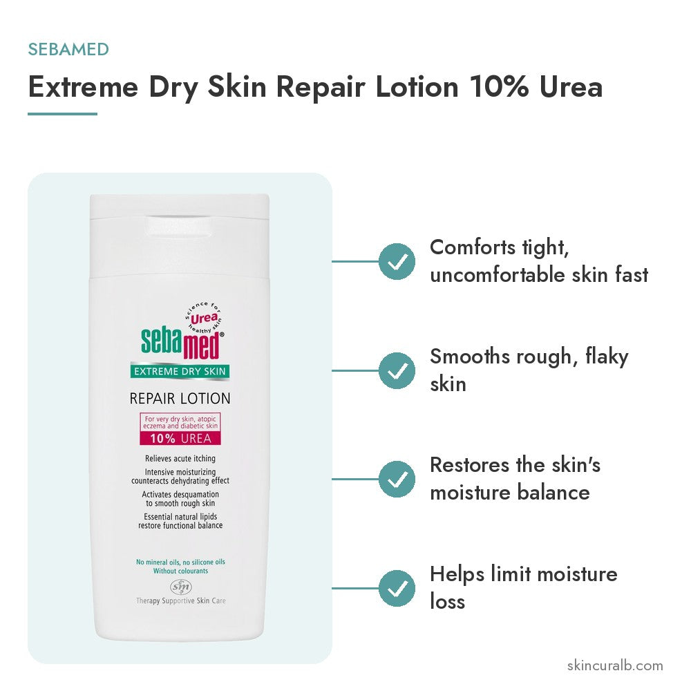 Sebamed Extreme Dry Skin Repair Lotion 10% Urea - key benefits