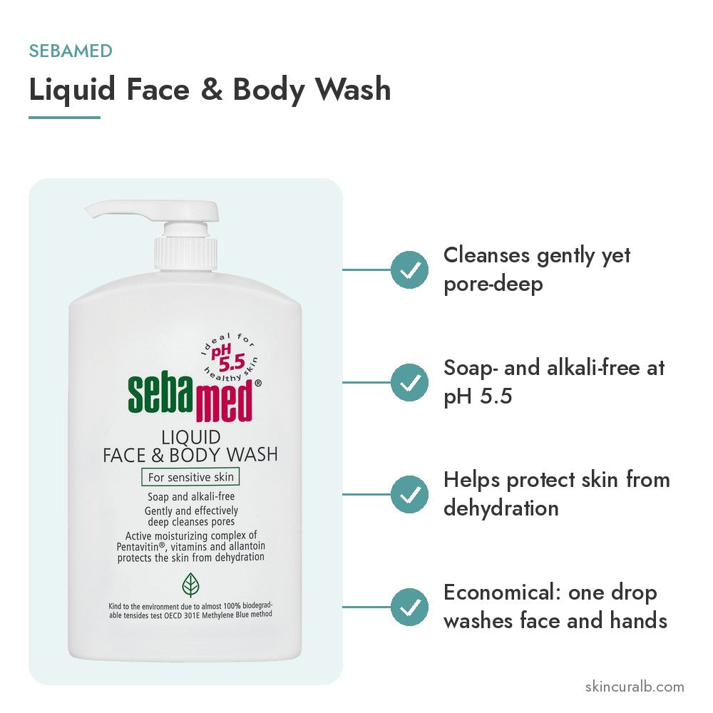 Sebamed Liquid Face & Body Wash - key benefits