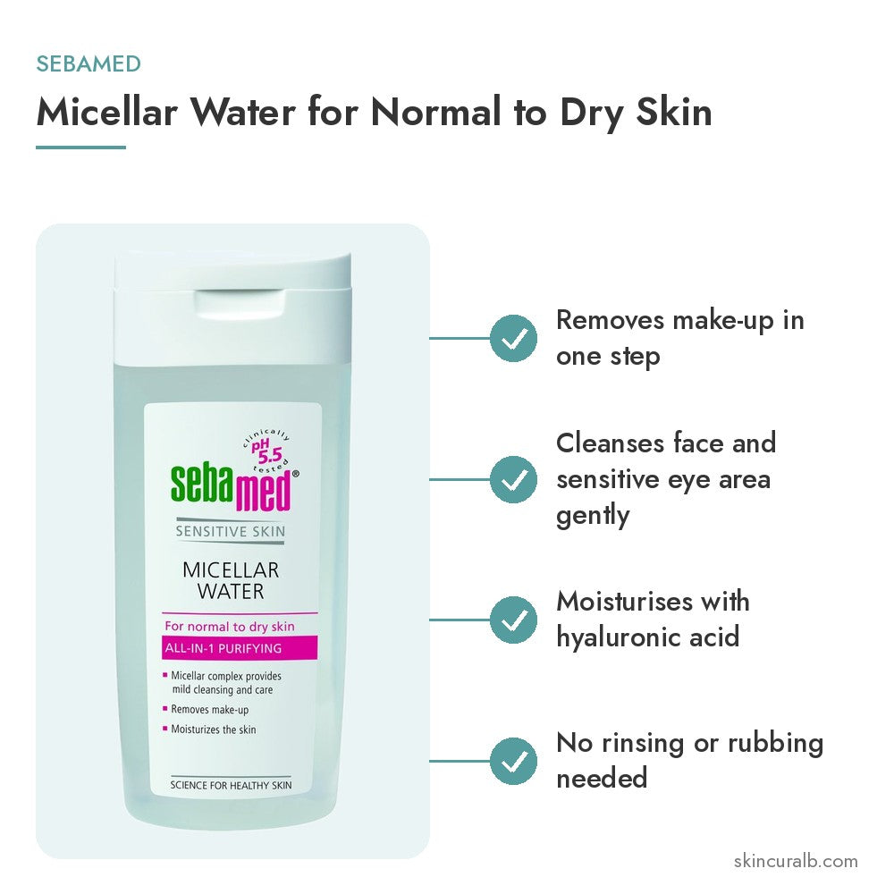 Sebamed Micellar Water for Normal to Dry Skin - key benefits