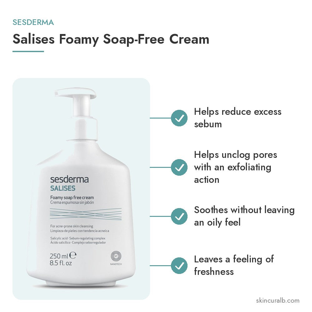 Sesderma Salises Foamy Soap-Free Cream - key benefits