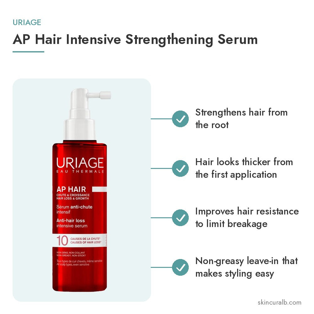 Uriage AP Hair Intensive Strengthening Serum - key benefits
