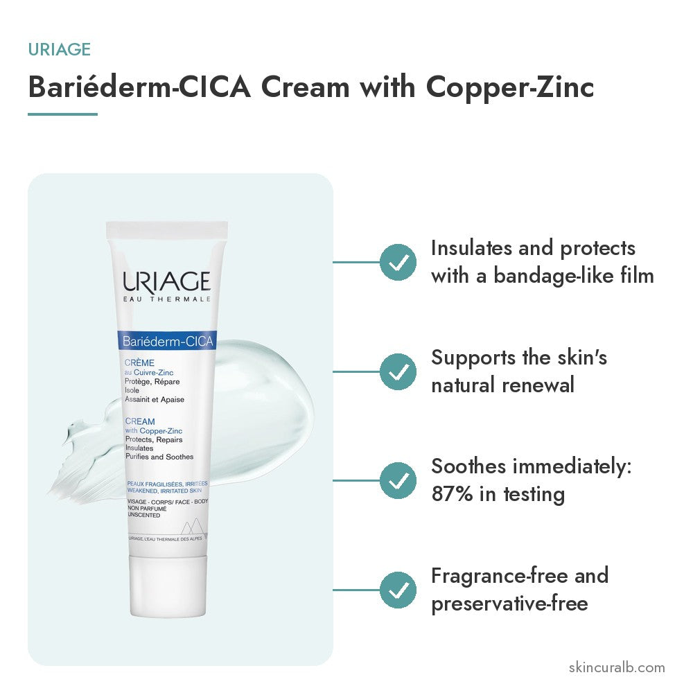 Uriage Bariéderm-CICA Cream with Copper-Zinc