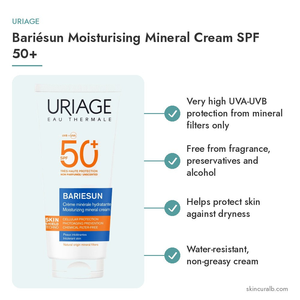Uriage Bariésun Moisturising Mineral Cream SPF 50+