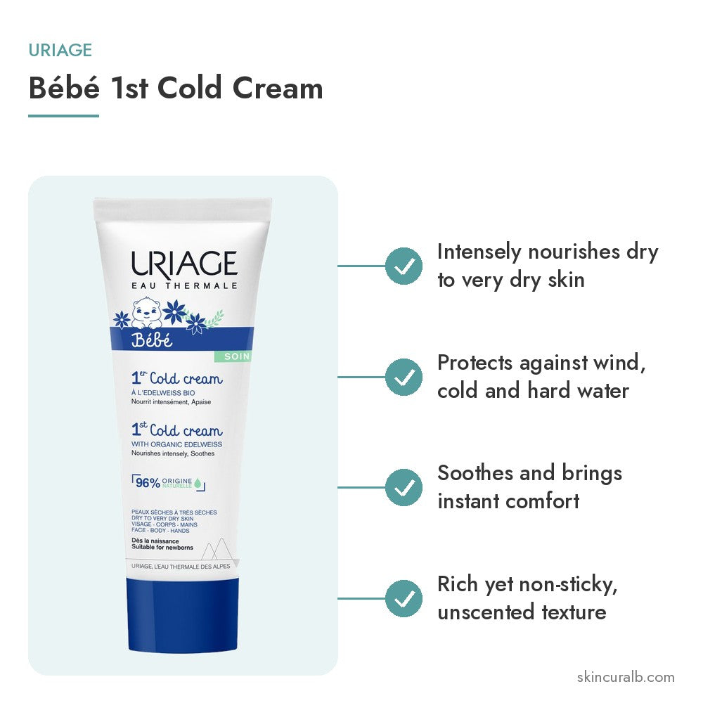 Uriage Bébé 1st Cold Cream - key benefits