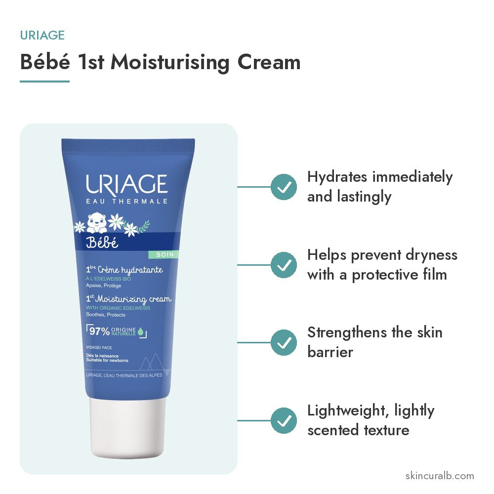 Uriage Bébé 1st Moisturising Cream - key benefits
