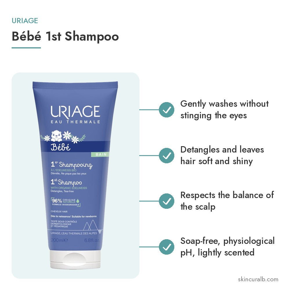 Uriage Bébé 1st Shampoo - key benefits