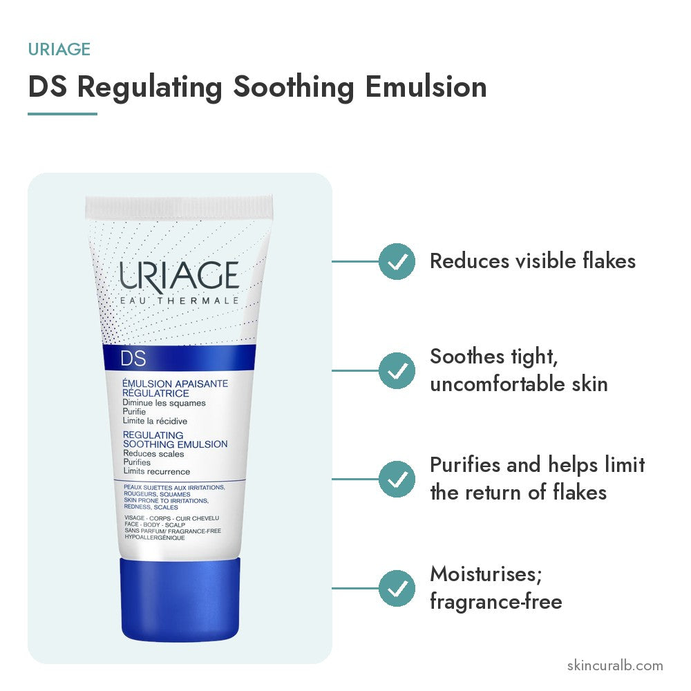 Uriage DS Regulating Soothing Emulsion - key benefits