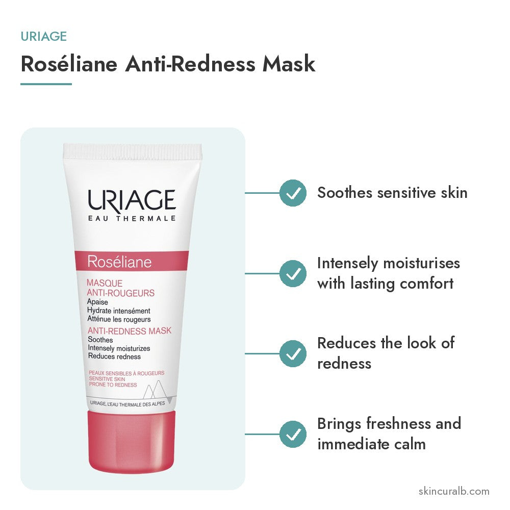 Uriage Roséliane Anti-Redness Mask - key benefits