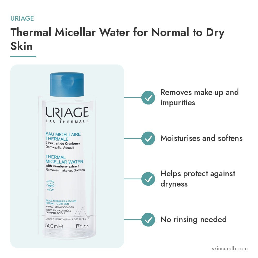 Uriage Thermal Micellar Water for Normal to Dry Skin