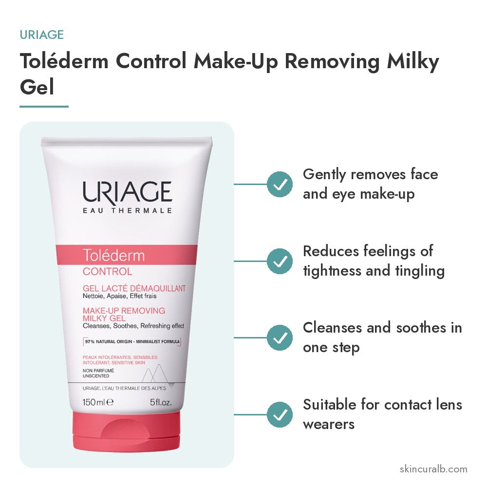 Uriage Toléderm Control Make-Up Removing Milky Gel